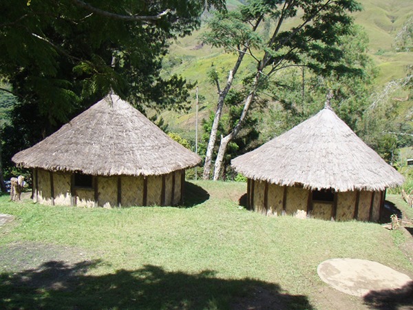 Traditional homes in the Highlands of Papua New Guinea