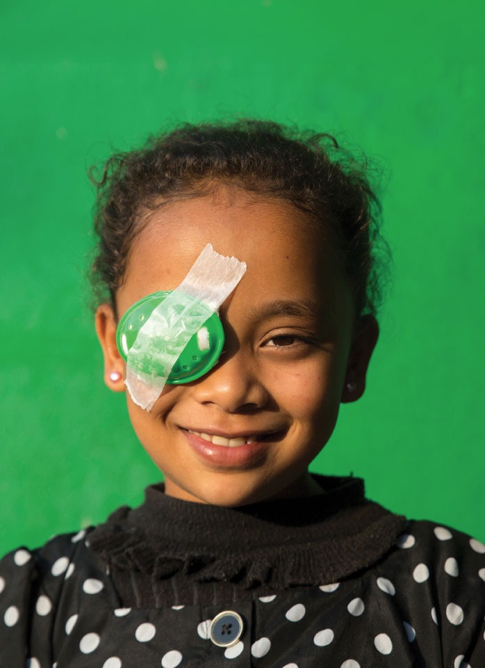 In Nepal, Sabina received sight-saving cataracts surgery at a cbm-partnered hospital.]