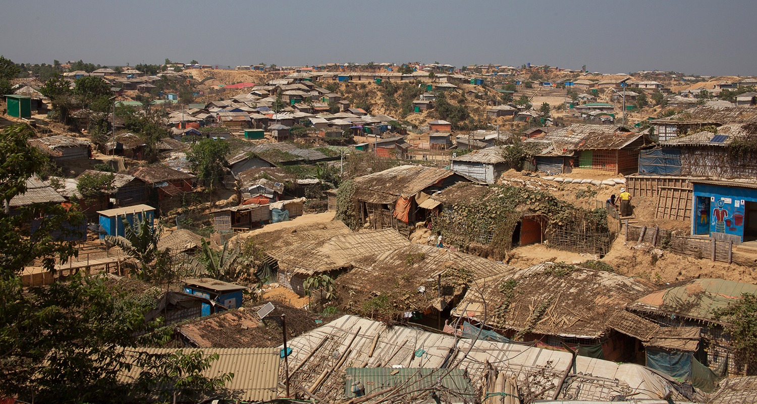 The overcrowded Rohingya refugee camps in Cox's Bazar, Bangladesh