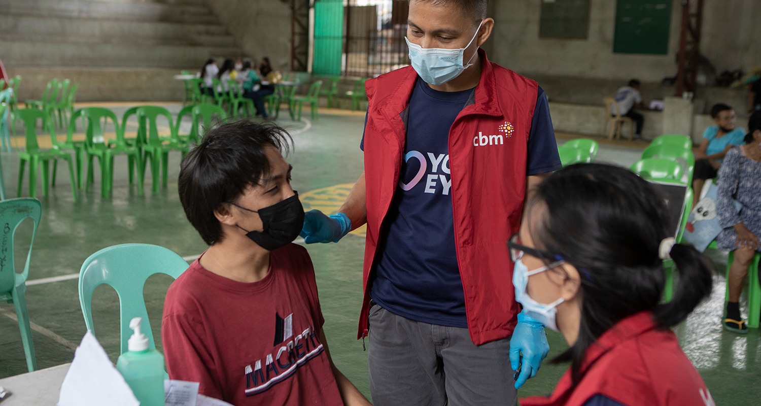 Armon in the Phillipines needing sight-saving cataract surgery.