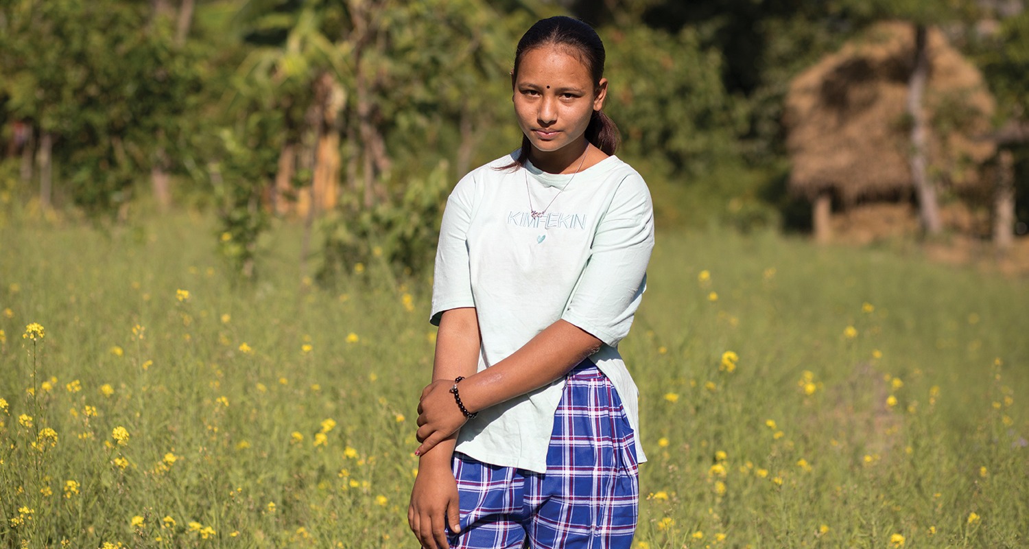 Samarpan in Nepal awaiting sight-saving cataract surgery.