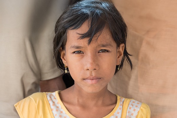 Hosnima in the overcrowded Rohingya refugee camps in Cox's Bazar, Bangladesh