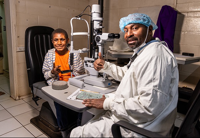 Patrick received sight saving cataract surgery in the Highlands of Papua New Guinea.