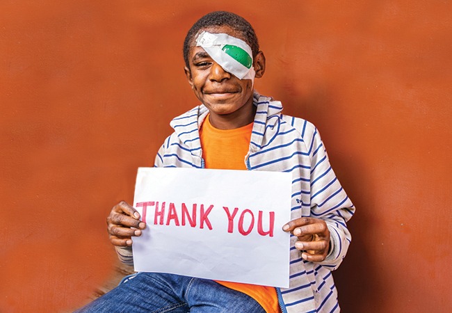 Patrick received sight saving cataract surgery in the Highlands of Papua New Guinea.