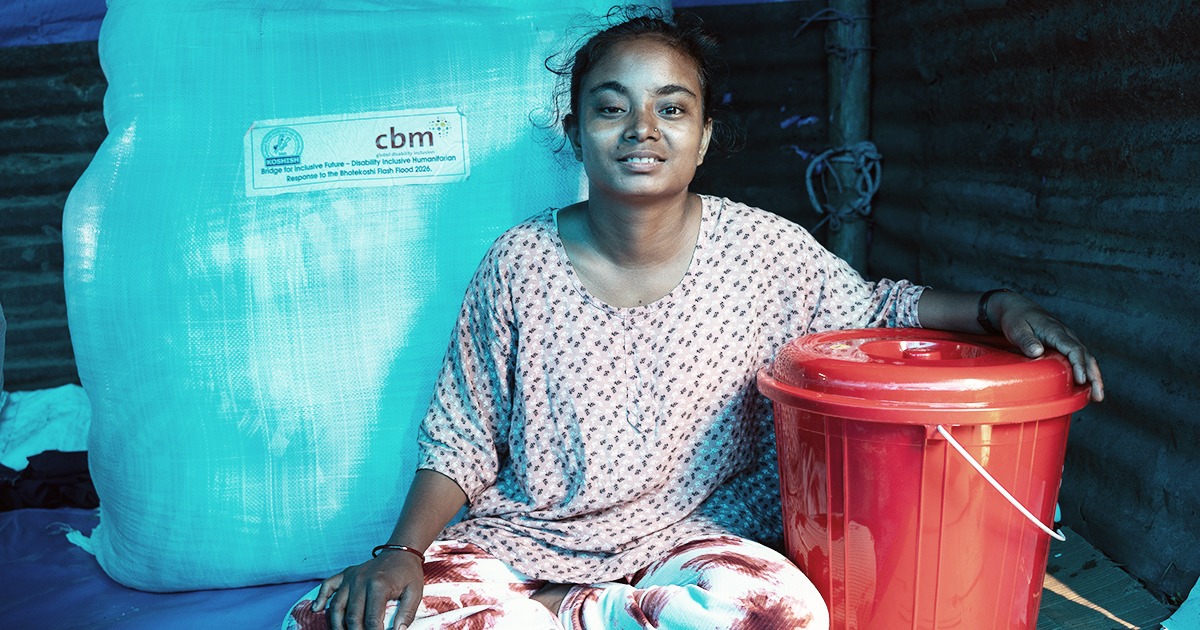 Bhwana received essential supplies after the Nepal floods.
