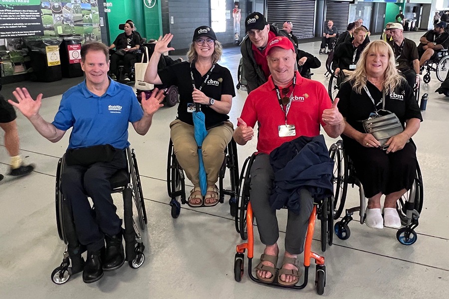 cbm staff at the world record attempt for people in wheelchairs
